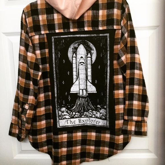 Tops - Large Customized Flannel Hoodie